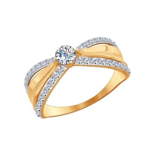 Кольцо SOKOLOV из золота со Swarovski Zirconia