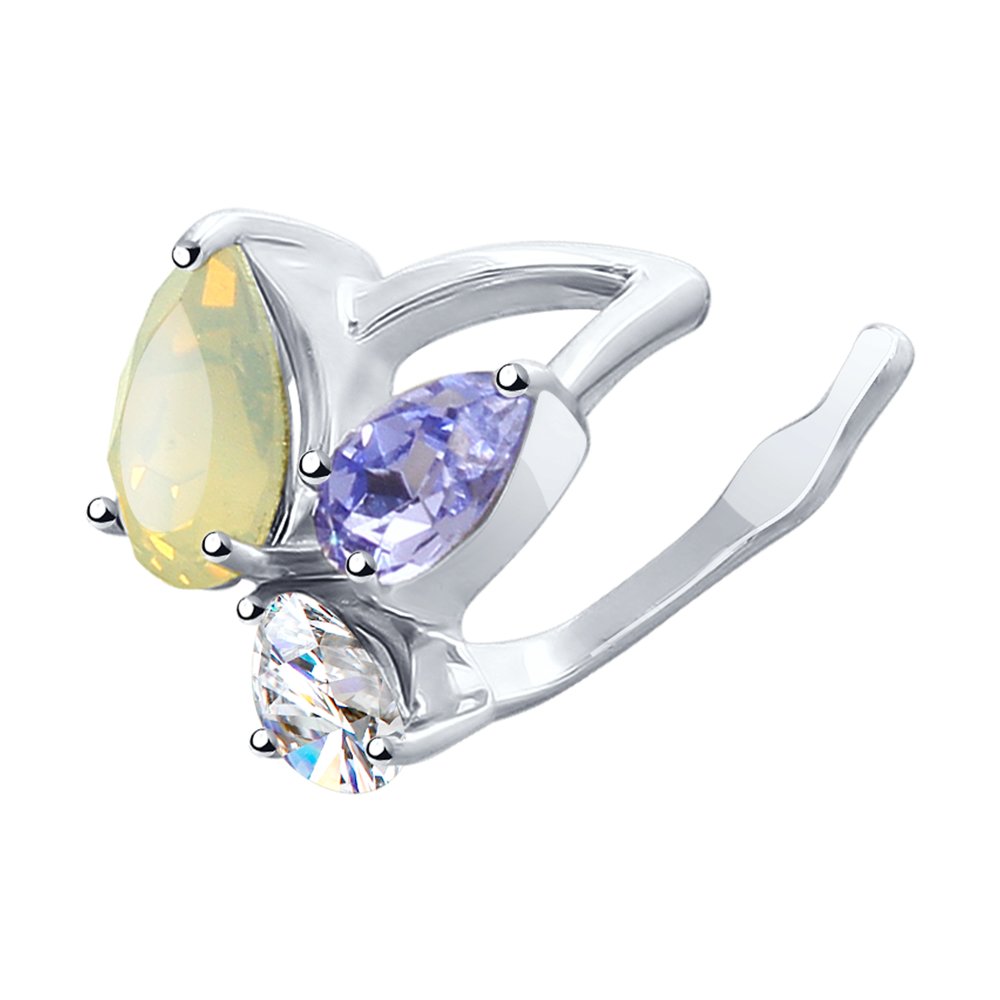 Серьга SOKOLOV из серебра с кристаллами Swarovski