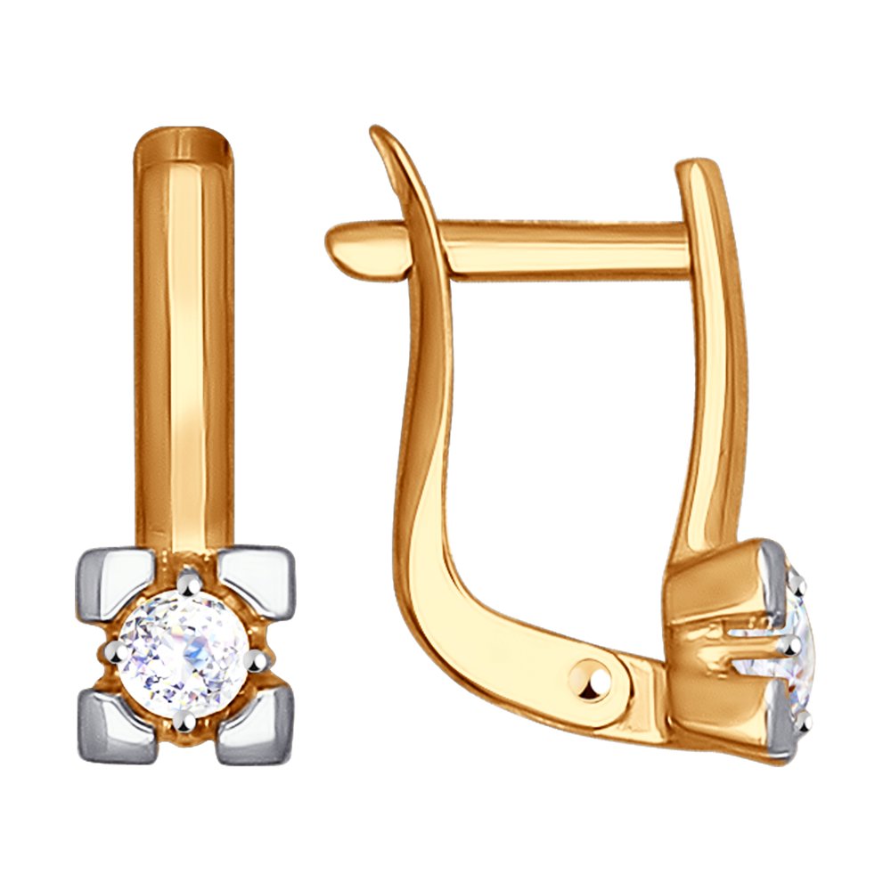 Серьги SOKOLOV из золота со Swarovski Zirconia