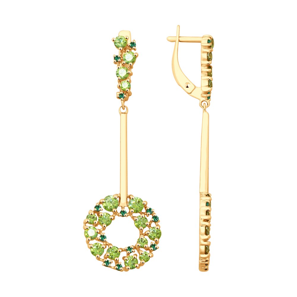 Серьги SOKOLOV из золота со Swarovski Zirconia и фианитами