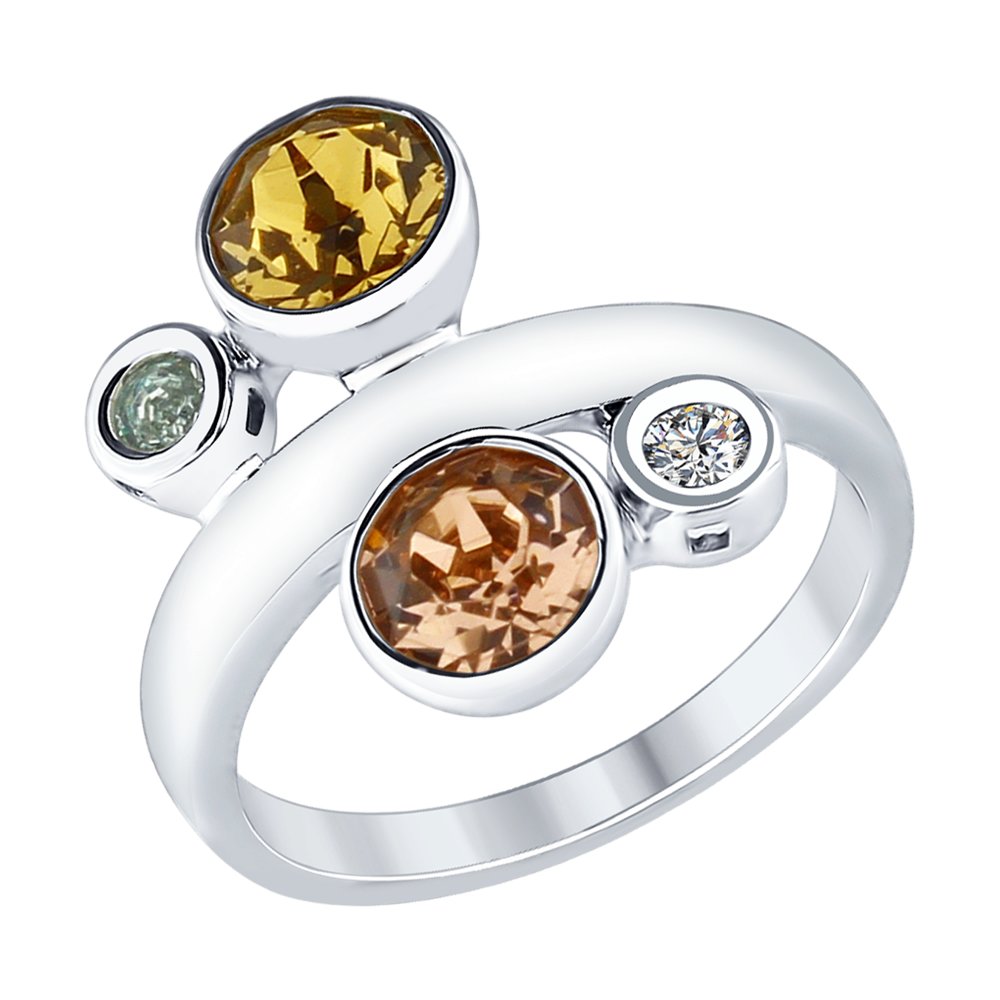 Кольцо SOKOLOV из серебра с кристаллами Swarovski