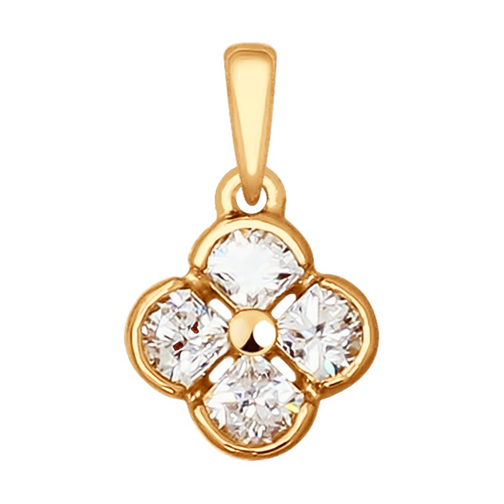 Подвеска SOKOLOV из золота со Swarovski Zirconia