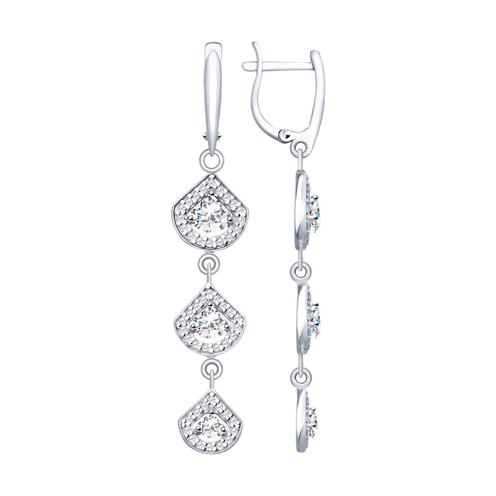 Серьги SOKOLOV из серебра со Swarovski Zirconia