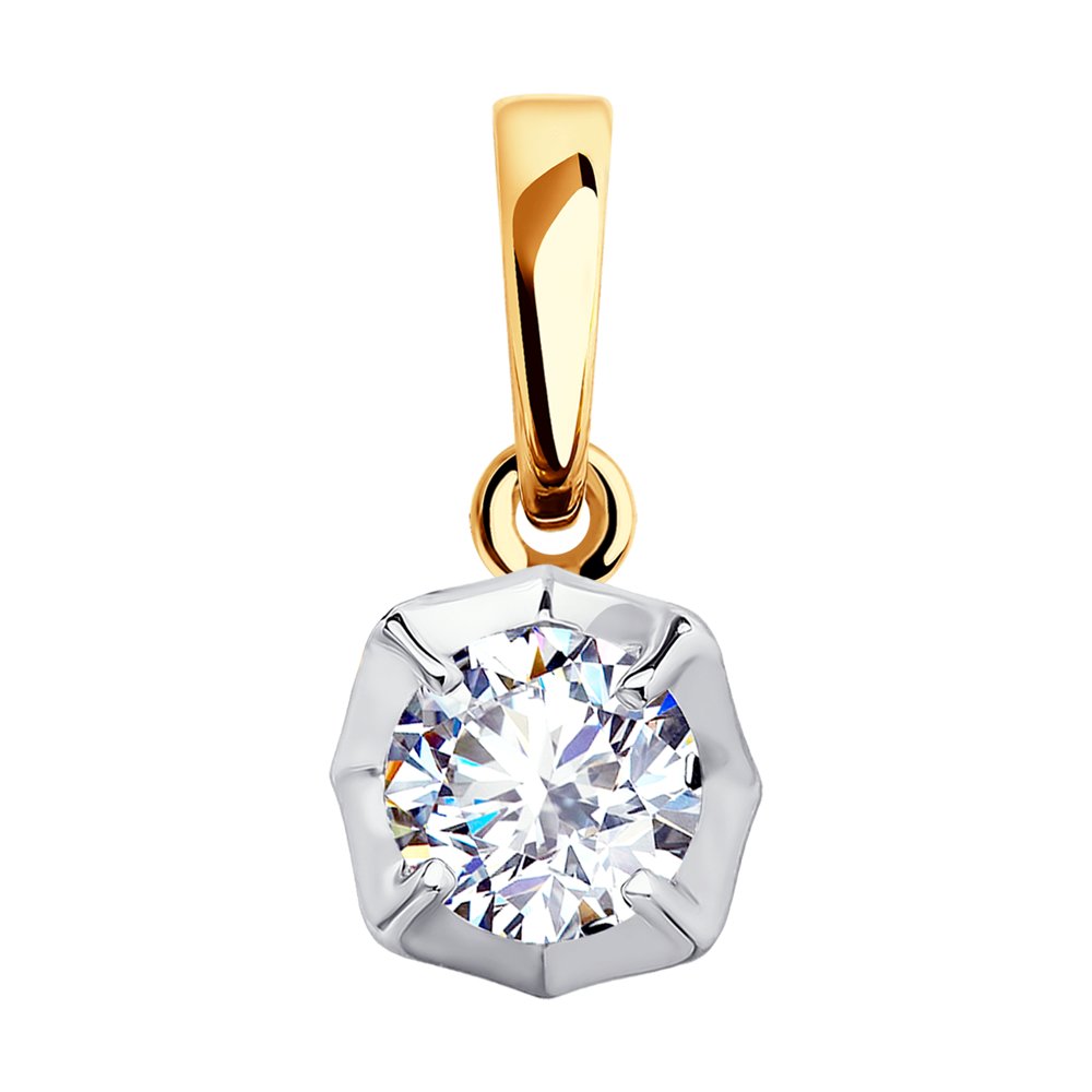 Подвеска SOKOLOV из золота с фианитом Swarovski