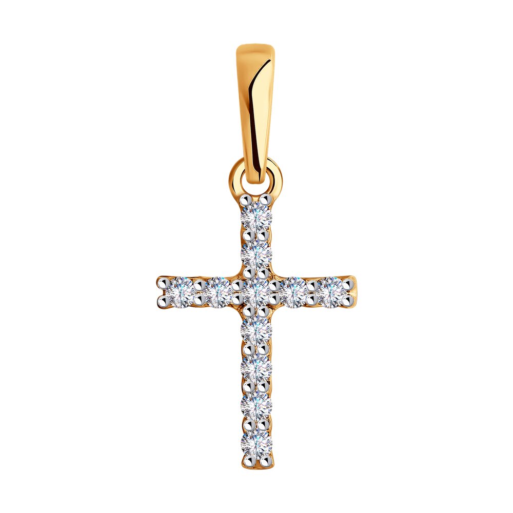 Подвеска SOKOLOV из золота с фианитами Swarovski
