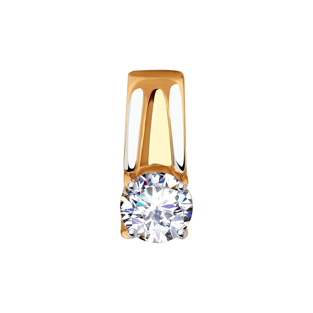Подвеска SOKOLOV из золота с фианитом Swarovski