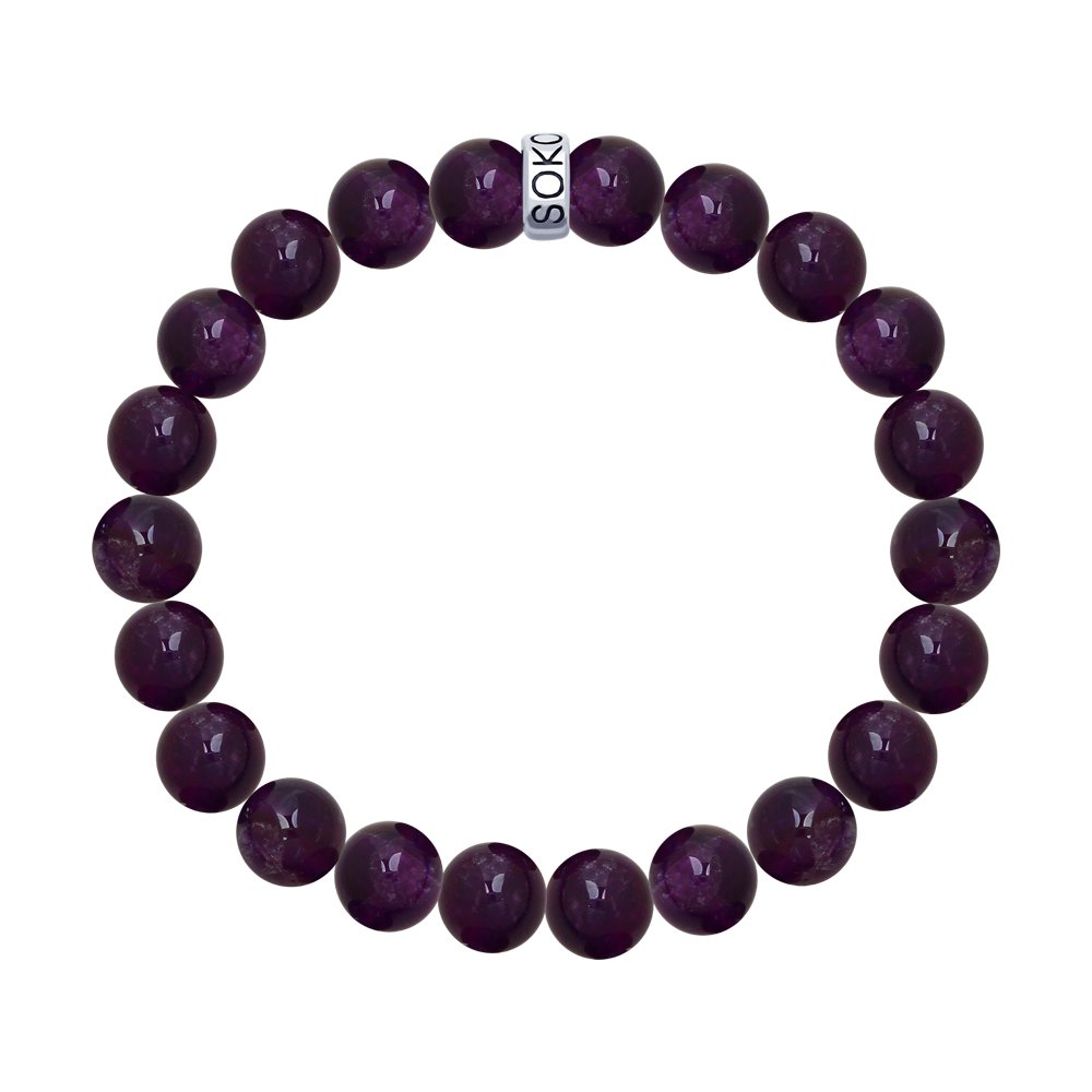 Браслет с натуральными аместистами SOKOLOV