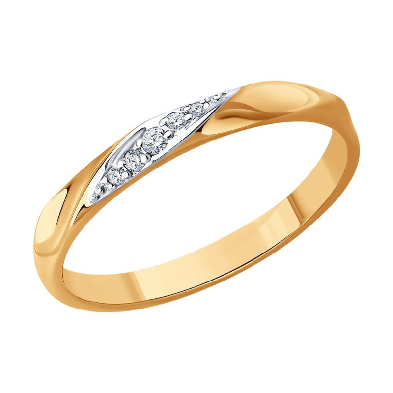 Кольцо обручальное SOKOLOV из золота с бриллиантами