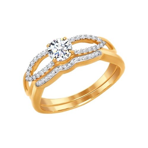 Кольцо SOKOLOV из золота со Swarovski Zirconia