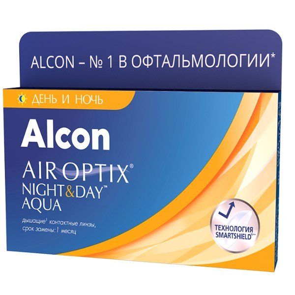 Линзы контактные Alcon/Алкон Air optix night & day aqua (8.6/-6,50) 3шт