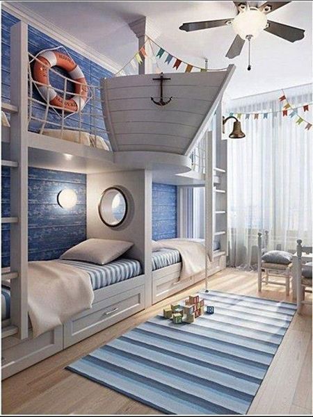 Моpcкой cтиль в дeтской ⚓️